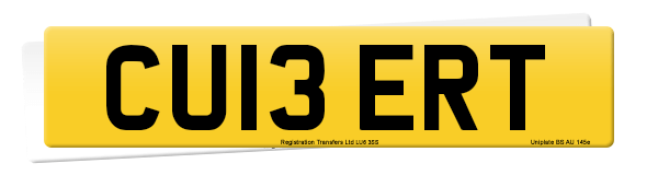 Registration number CU13 ERT